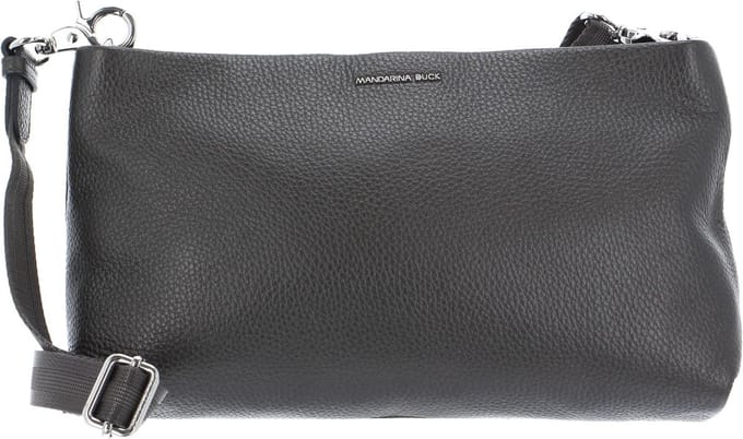 MANDARINA DUCK Leren Schoudertas Mellow Lux Shoulder Graphite Grijs