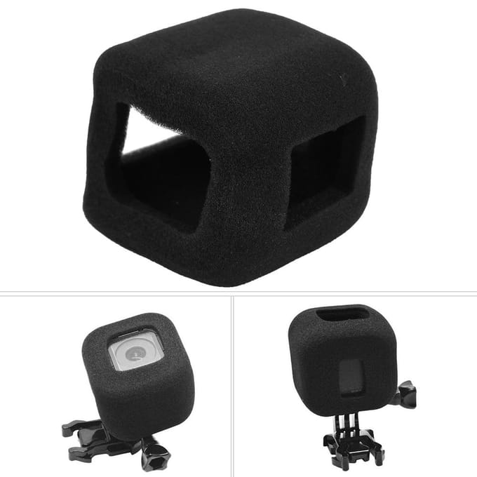 Voorruit Windruis Reductie Spons Schuim Case Cover Voor Gopro Hero 5 Session Hero 4 Session black