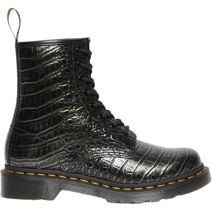 Laarzen Dr. Martens 1460 Gunmetal Wild Croc Emboss