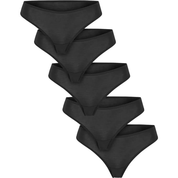 Urban Classics - Bamboo Tanga 5-Pack String - M - Zwart