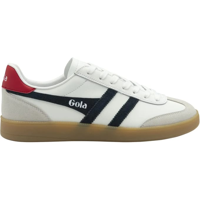 Gola Viper Leather - Herensneaker - Wit-Navy-Rood-Gum