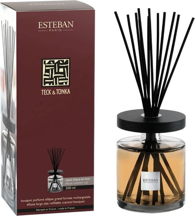 Esteban Classic Teck & Tonka Geurstokjes Ellipse XL 500 ml
