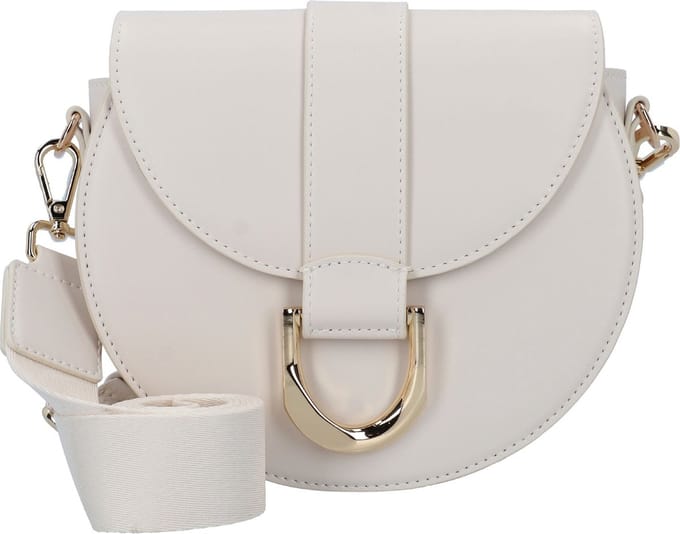 SEIDENFELT MANUFAKTUR Schoudertas Tolita Saddle Bag Tofu Beige / Gold