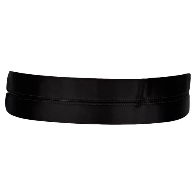 Lanvin Brede Tailleband in Zwarte Satijn