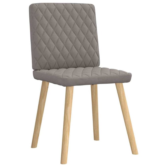vidaXL Eetkamerstoelen 6 st stof taupe
