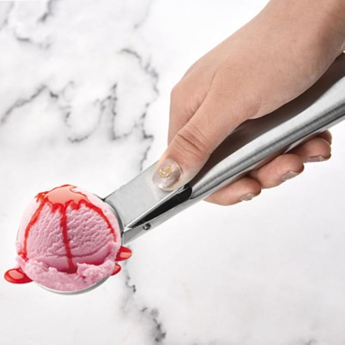 Ijs Scoops Stacks Rvs Ijs Graver Non-stick Fruit Ice Ball Maker Watermeloen Ijs Lepel tool gray