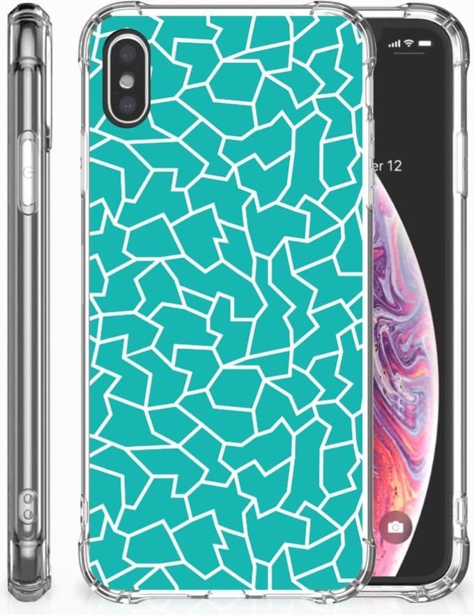 Apple iPhone Xs Max Back Cover Cracks Blue