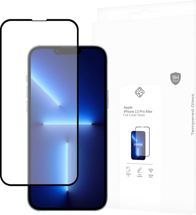 Cazy screenprotector geschikt voor iPhone 13 Pro Max - Screenprotector Full Cover Gehard Glas
