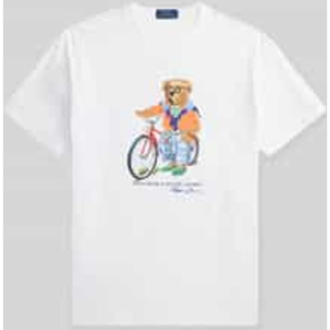slim fit T-shirt met polo bear-print