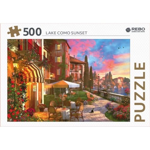 Rebo Productions Legpuzzel Lake Como Sunset Karton 500 Stukjes