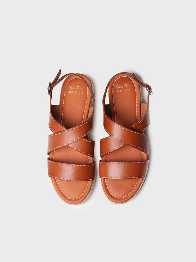 Sandalen met bandjes en plateauzool | ELISENDA