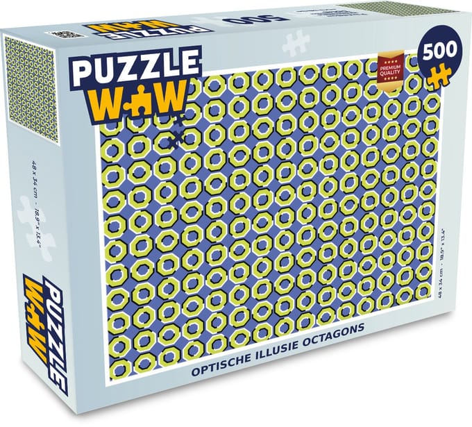 Puzzel Optische illusie octagons - Legpuzzel - Puzzel 500 stukjes