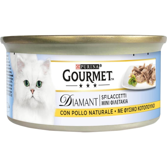 24x85g Natuurlijk Kip Gourmet Diamant Nat voor Katten