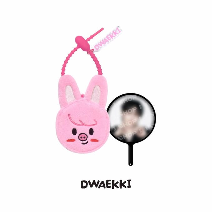 Stray Kids - [Wereldtournee Run It Seoul] SKZOO PLUCHEN MINI PICKET SLEUTELHANGER Changbin pink