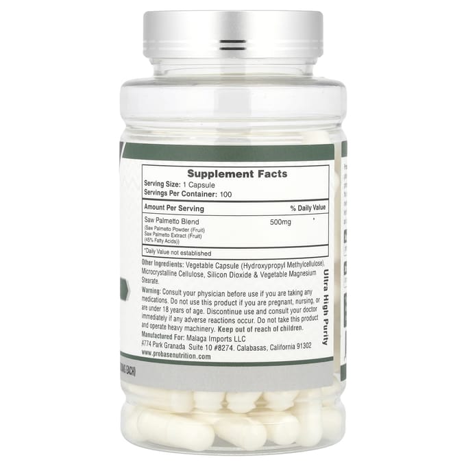 Zaagpalmetto, 500 mg, 100 Capsules