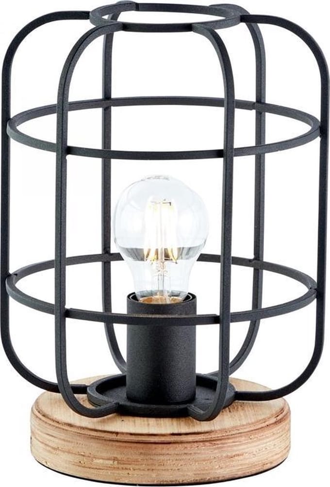 Brilliant Gwen - Tafellamp - E27 max 1x40W - Zwart/Hout