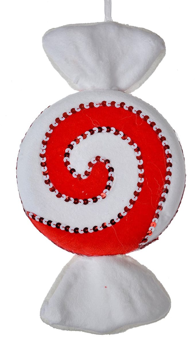 Clayre & Eef Kersthanger 33x18x4 cm Rood Wit Synthetisch