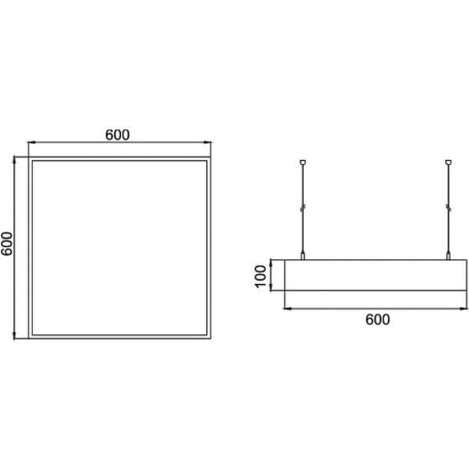 BRUMBERG LED hanglamp Biro Square, DALI dimbaar, wit, 4.000 K