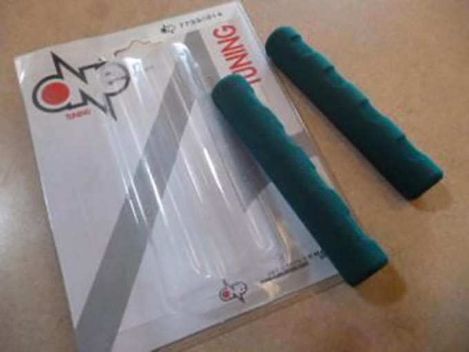 remhendel foam voor quad scooter motor groen een 10cm lang nieuw