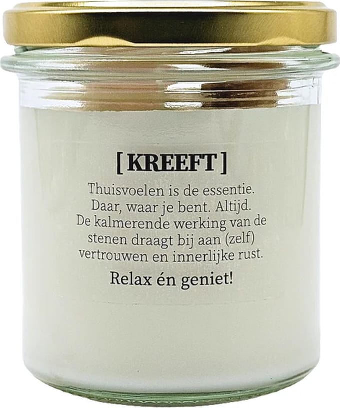 DIY pakket - Sterrenbeeld geurkaars met edelstenen - Kreeft