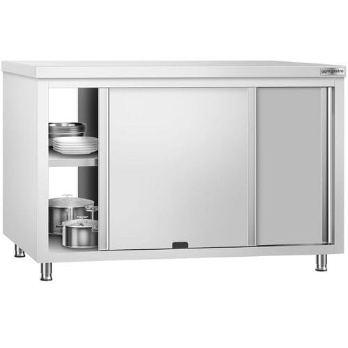 GGM Gastro Edelstahl Arbeitsschrank PREMIUM - 1400x700mm - mit Durchreiche