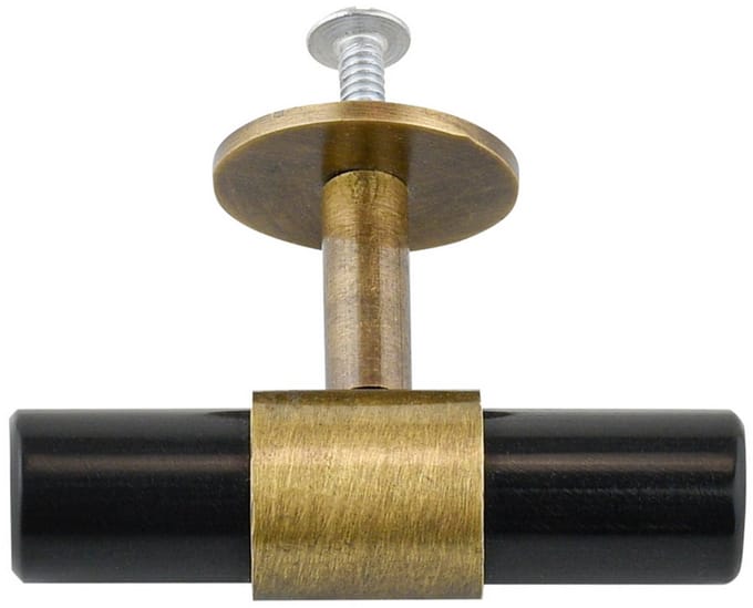 Zwarte Messing Kastknop