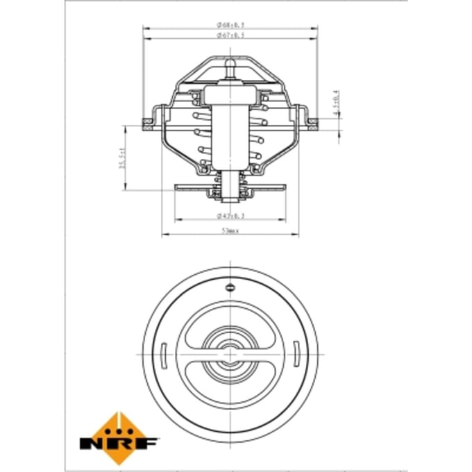 Thermostaat, koelvloeistof NRF 725194
