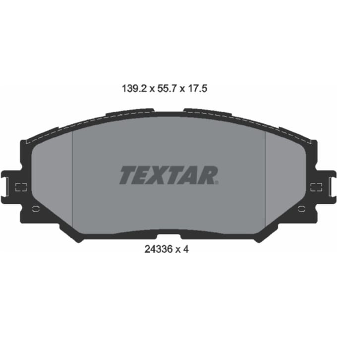 Remblokset TEXTAR 2433601, voor