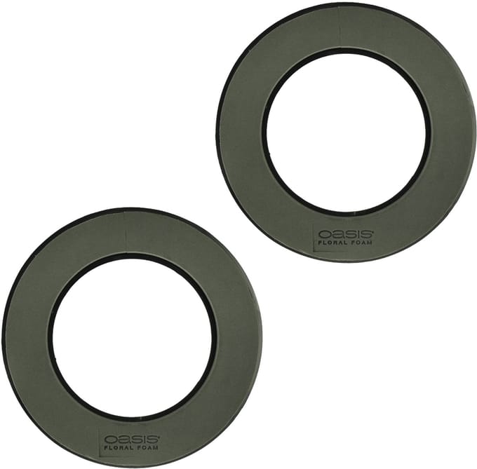 Steekschuim kransring zwart Ø30cm 2 st