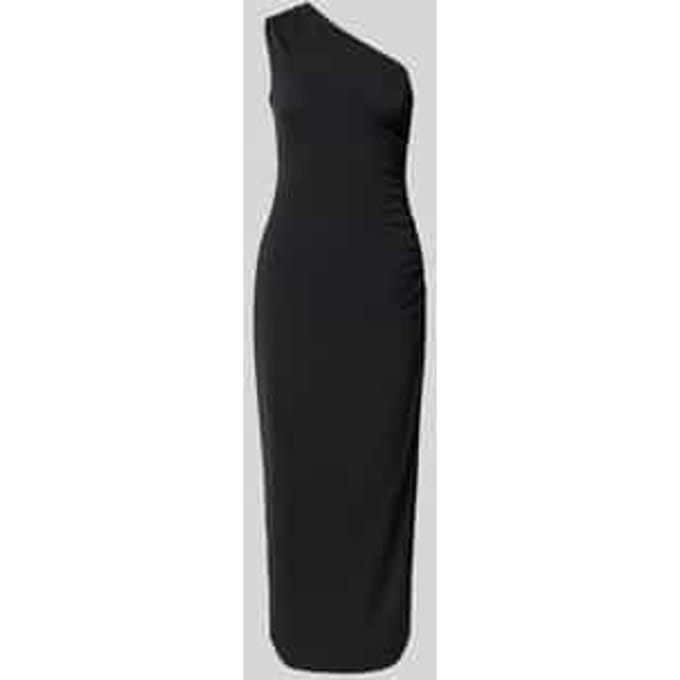 Nauwsluitende cocktailjurk met one-shoulder