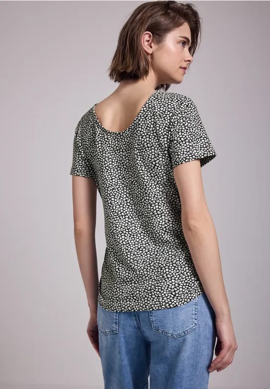 Shirt met ruguitsnijding