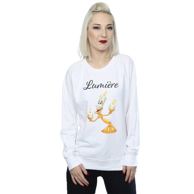 Disney Dames/Dames Beauty And The Beast Be Our Guest Sweatshirt (Wit)