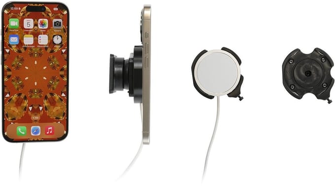 Brodit houder geschikt voor Magsafe Charger swivelmount Apple iPhone 14 / 15 / 16