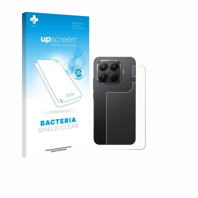 upscreen - Screenprotector voor Xiaomi 15T Pro (Achterkant) - Folie Beschermfolie transparant antibacterieel