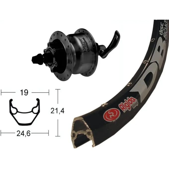 Dinamo opschroefbaar fietswiel Wiener Winora RIG.ZAC 2000 DIS. DH3D30