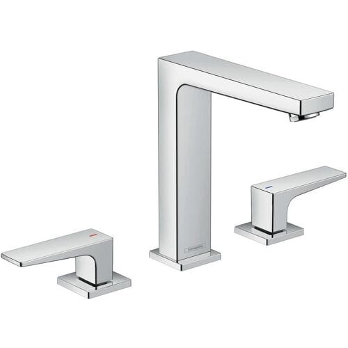 Hansgrohe Metropol 3-hole basin mixer 160 with lever handles and push-open waste 32515000