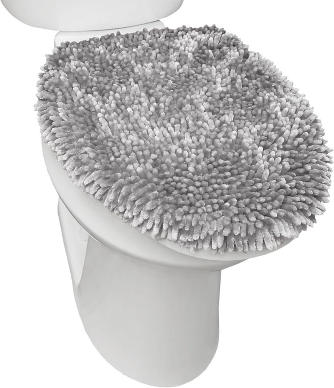 Luxe Pluche Chenille Shag Toile Deksel 47cm x 49.7cm Lichtgrijs