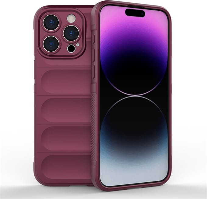 MobyDefend Hoesje - Geschikt voor iPhone 15 Pro Max - TPU Gripcase - Paars