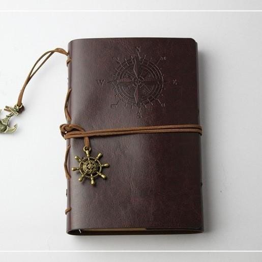Piraat Dagboek Mode Persoonlijkheid Notebook Journal Notebook Spiraal Ringband Dagboek Retro Boek koffie