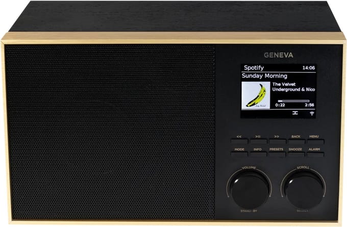 Geneva DeCon S internet, DAB+ en FM radio met Spotify en Bluetooth - messing/zwart