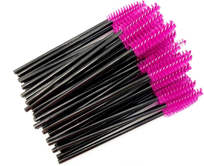 Bijoux by Ive - 10 Make-up - mascara - wenkbrauw - wimper - Borsteltjes met roze top