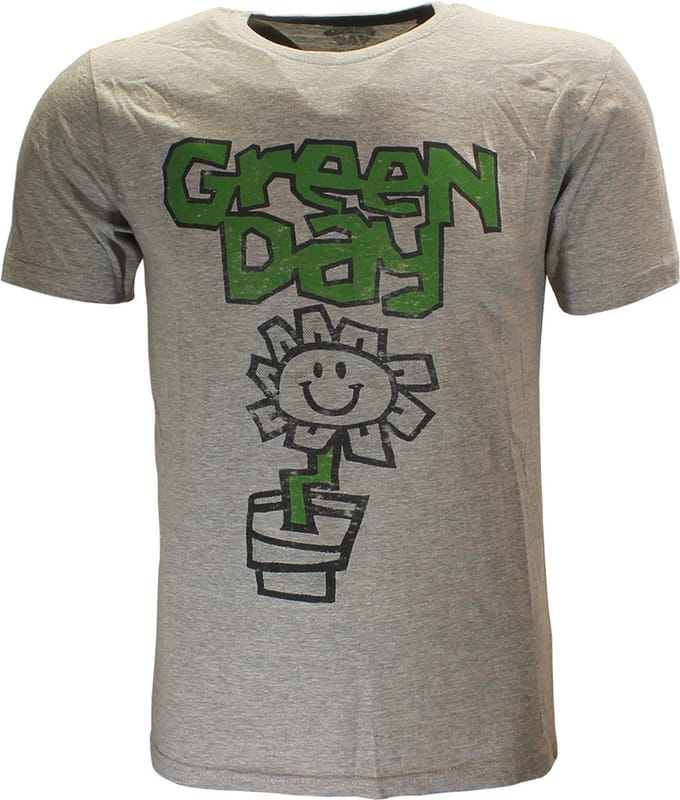 Green Day Flower Pot T-Shirt - Officiële Merchandise - M