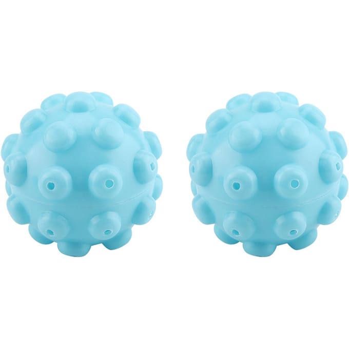 2 stuks/set blauwe PVC herbruikbare ballen wasgoed wassen wasverzachter bal accessoires white
