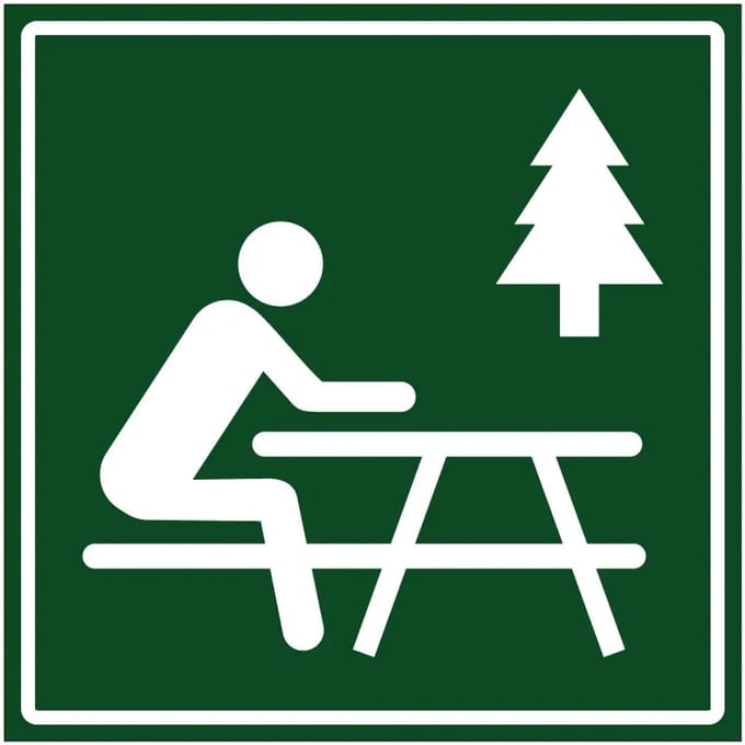 Picknickplek sticker | 30 x 30 cm