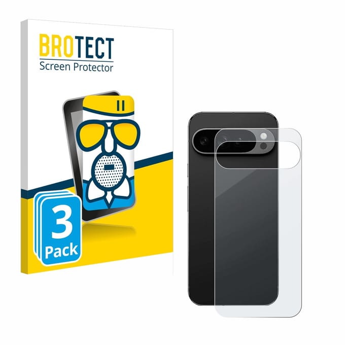 BROTECT - Screenprotector voor Google Pixel 9 Pro XL (Achterkant) - Folie Beschermfolie Beschermglas matte 3 Stuks