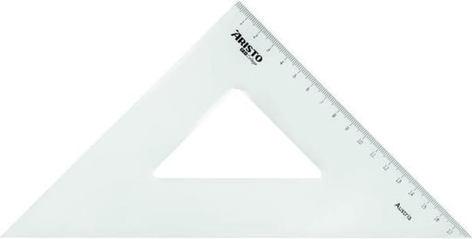 Aristo tekendriehoek - GEOCollege - schaalverdeling 25cm - hoek 45 graden - AR-23425