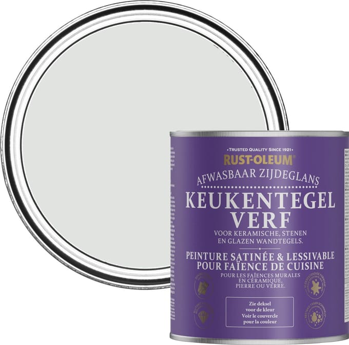 Rust-Oleum Grijs Keukentegelverf Zijdeglans - Bibliotheek Grijs 750ml