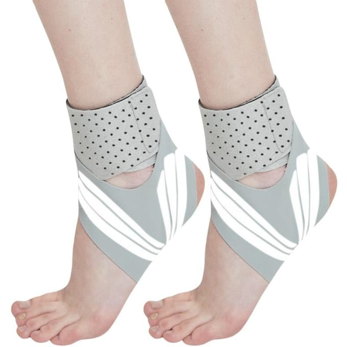 1 Paire Cheville Élastique Support Garde Sport Compression Support Réglable Protecteur Sangle Manchon Soulagement Douleur S gray