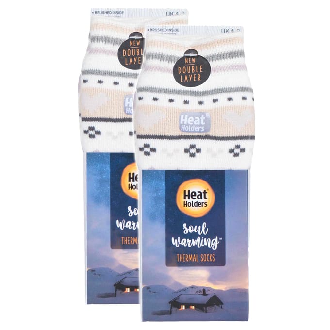 2 paar Soul Warming-sokken voor dames met handvatten