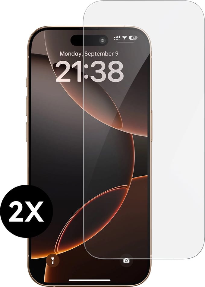 Screenprotector geschikt voor iPhone 16 Plus Screenprotector Glas Gehard Tempered Glass Full Cover - Screenprotector geschikt voor iPhone 16 Plus Screen Protector Screen Cover - Volledig dekkend - 2 stuks